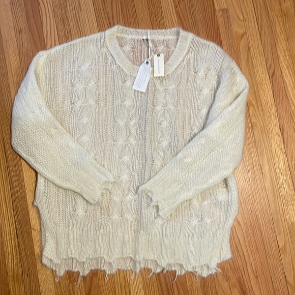 Ivory Anthropologie sweater - Picture 3 of 8